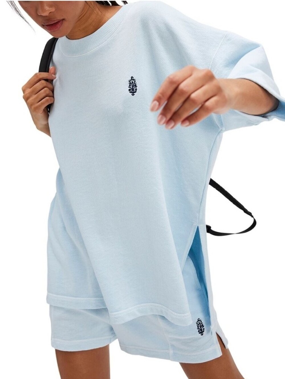 FP Movement Back Me Up Oversized Tee in Light Blue Medium
